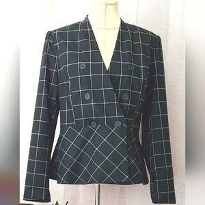 Woman Black Peplum Blazer